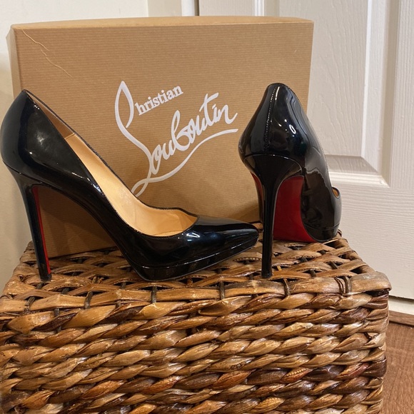 Christian Louboutin Black Patent leather Pigalle Plato 120 - Picture 2 of 12